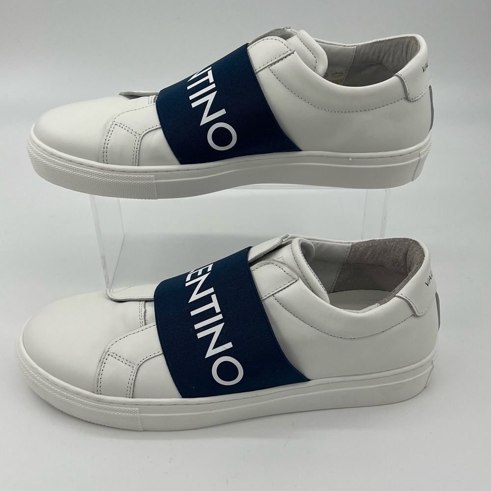 Men’s Mario Valentino Zeus Logo Leather Slip-On Sneakers. Size 9 US | MSRP: $489 - Picture 1 of 10